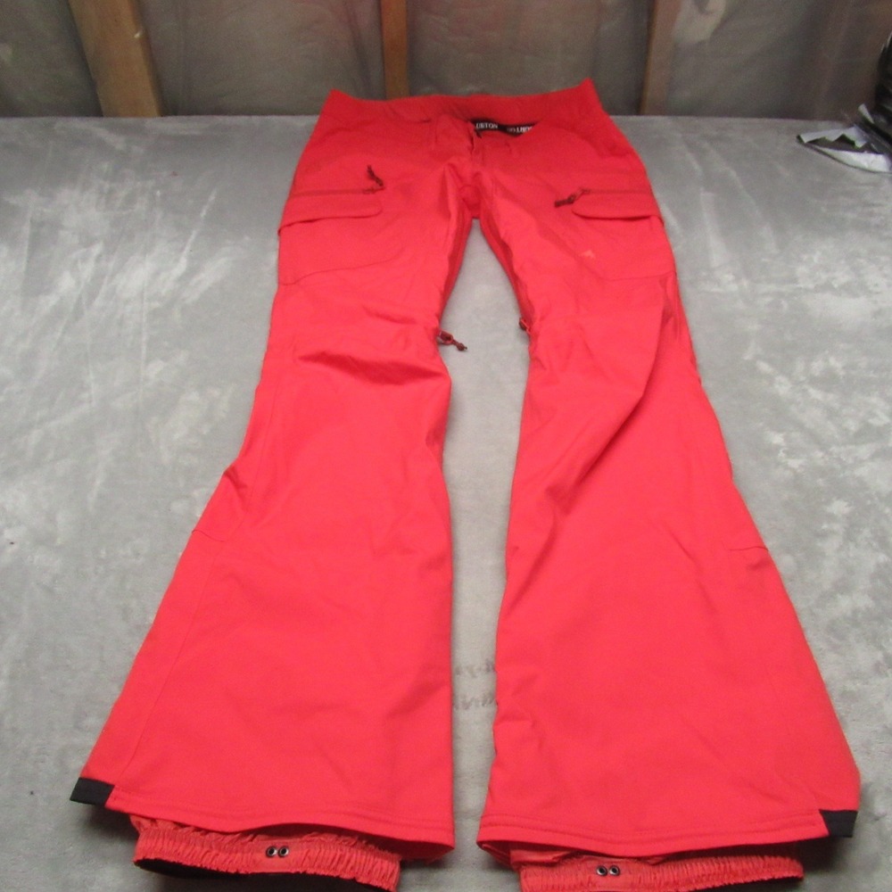Burton Gloria Snow Pants Women Small Red Living Lining Waterproof Stretch 32x31‎